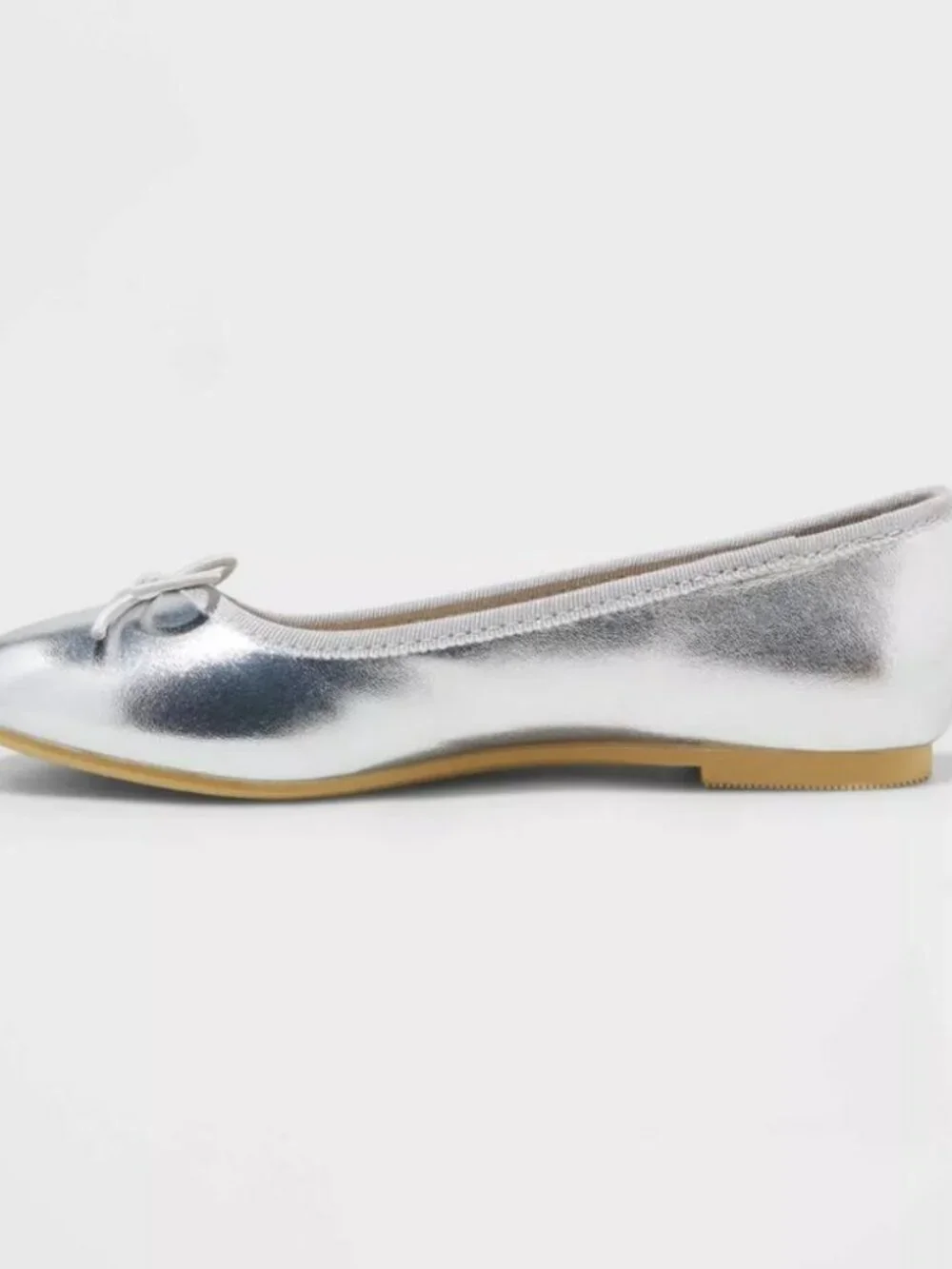 NEW Kids' Diana Slip-On Ballet Flats - Cat & Jack™ Silver 5